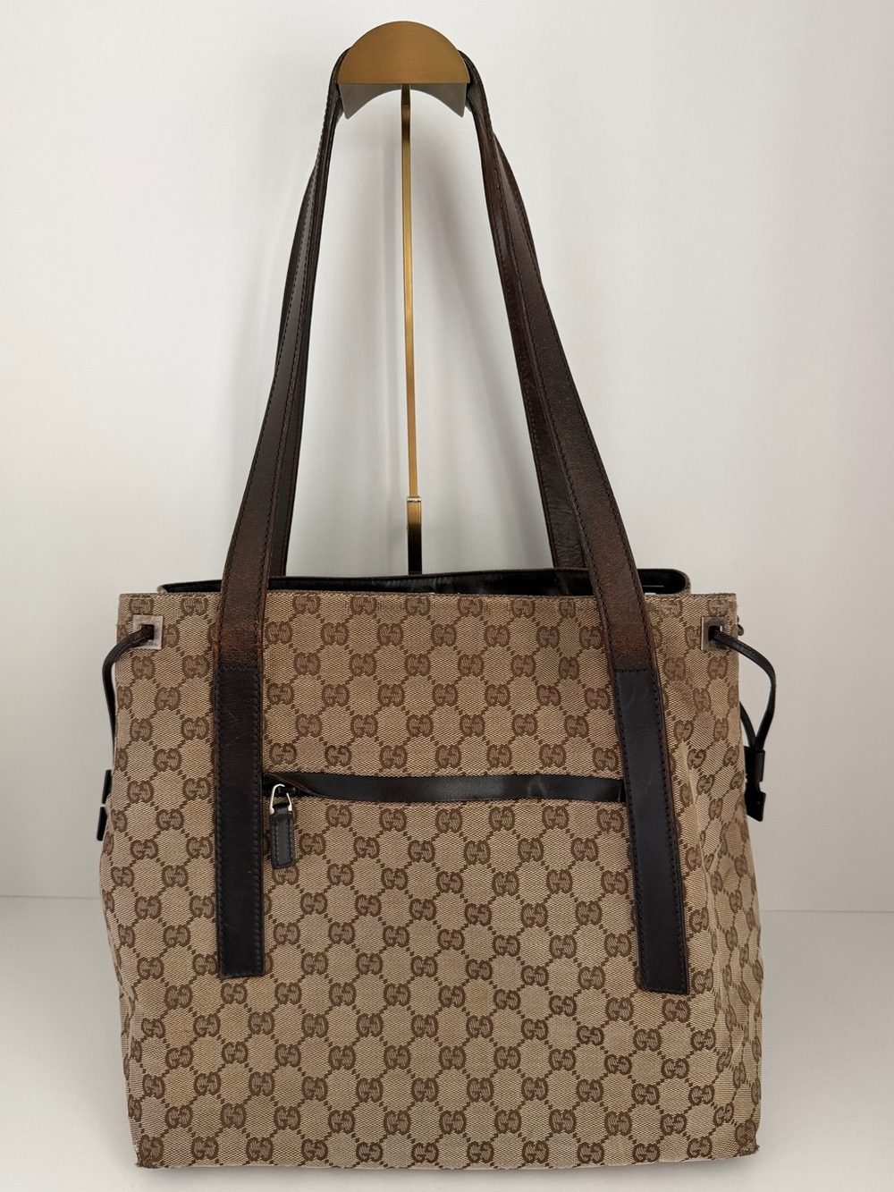 Gucci GG Canvas Tote in Brown & Tan PROJECT Condition